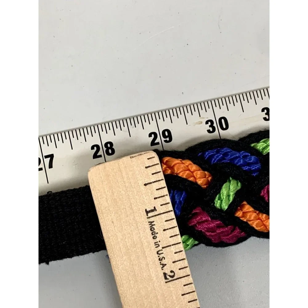 Vintage Statement Belt‎ Braided Womens Colorful 90s Strap Waist Retro